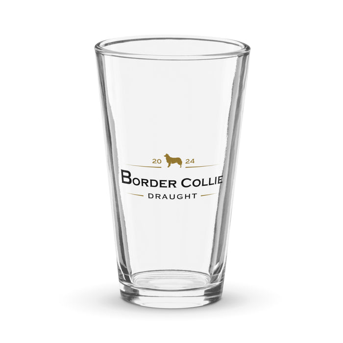 Border Collie Draught Pint Glass