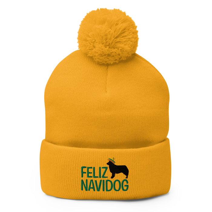 Feliz "Navidog" Pom-Pom Beanie