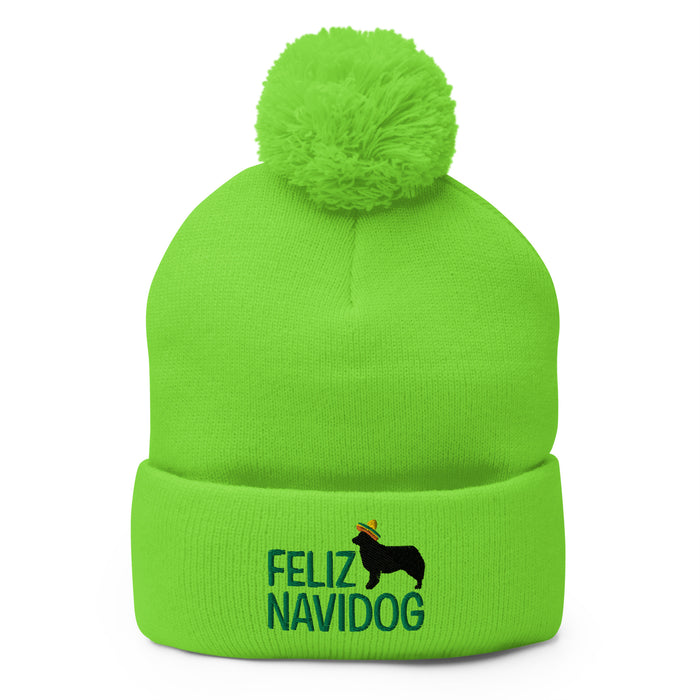 Feliz "Navidog" Pom-Pom Beanie