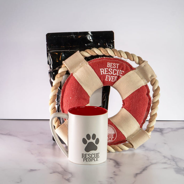 "Who Rescued Who?" Gift Basket